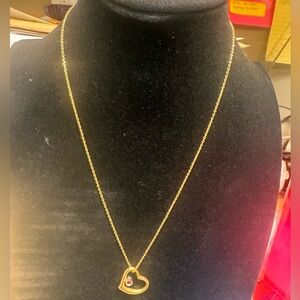 K18 Japan Gold heart Necklace 40cm